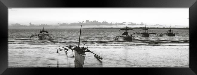 Philippines fishing boats Framed Print by Sonny Ryse