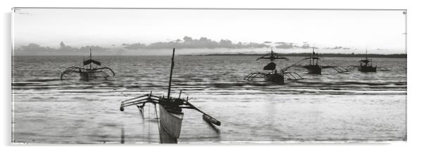 Philippines fishing boats Acrylic by Sonny Ryse