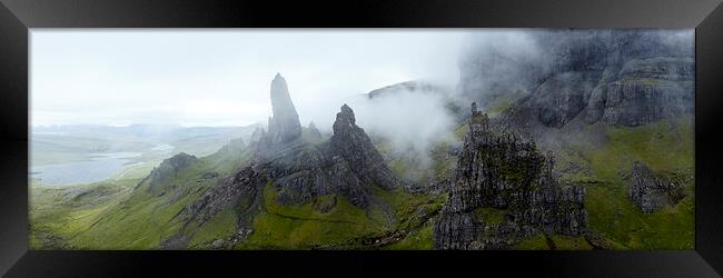 Old Man of Storr in the mist Isle of Skye Scotland Framed Print by Sonny Ryse