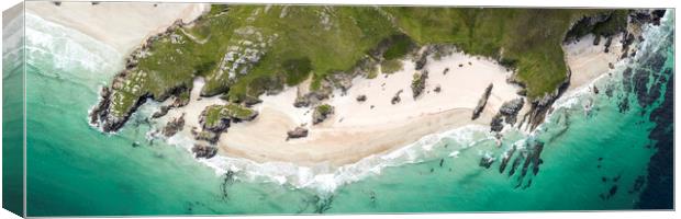 Beautiful scotland beach aerial Canvas Print by Sonny Ryse