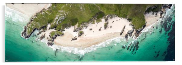 Beautiful scotland beach aerial Acrylic by Sonny Ryse