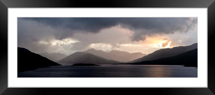 Loch Quoich Sunset Scotland Framed Mounted Print by Sonny Ryse