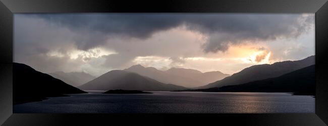 Loch Quoich Sunset Scotland Framed Print by Sonny Ryse