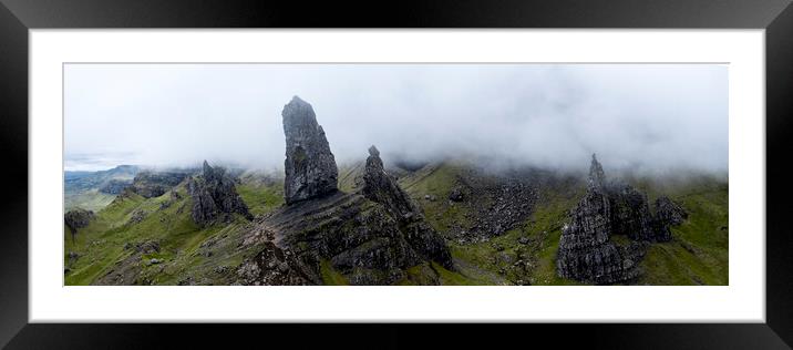 Old Man of Storr in the mist Isle of Skye Scotland 2 Framed Mounted Print by Sonny Ryse