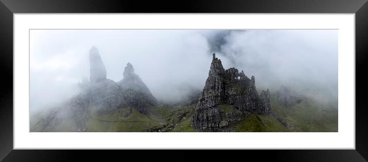 Old Man of Storr in the mist Isle of Skye Scotland 3 Framed Mounted Print by Sonny Ryse