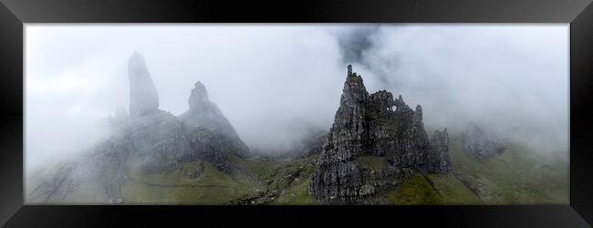 Old Man of Storr in the mist Isle of Skye Scotland 3 Framed Print by Sonny Ryse