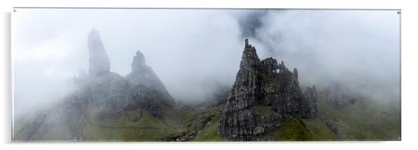 Old Man of Storr in the mist Isle of Skye Scotland 3 Acrylic by Sonny Ryse