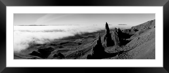 Old Man of Storr in the mist Isle of Skye Scotland Framed Mounted Print by Sonny Ryse