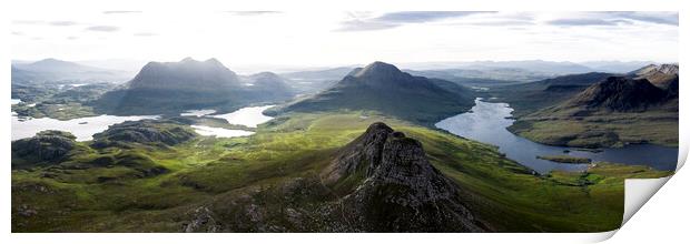 Stac Pollaidh Highlands Scotland super wide Print by Sonny Ryse