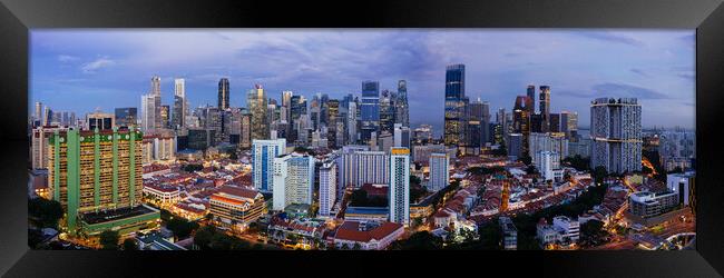 Chinatown and the CBD Singapore Framed Print by Sonny Ryse