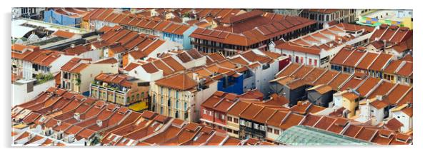 Chinatown Shophouse roofs Singapore Acrylic by Sonny Ryse