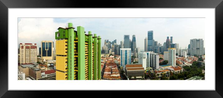 Peoples park and Chinatown Singapore Framed Mounted Print by Sonny Ryse