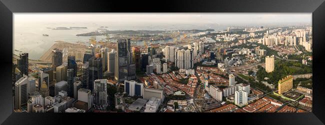 Singapore aerial Framed Print by Sonny Ryse