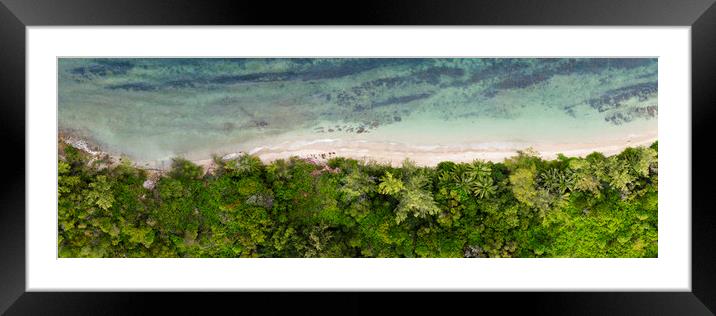 Singapore beach from above Framed Mounted Print by Sonny Ryse