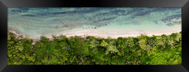 Singapore beach from above Framed Print by Sonny Ryse