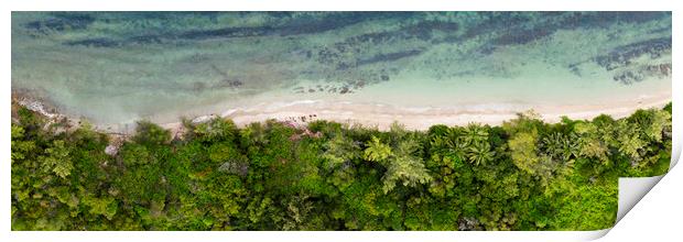 Singapore beach from above Print by Sonny Ryse