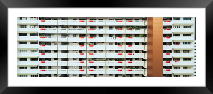 Singapore HDB Flags 2 Framed Mounted Print by Sonny Ryse