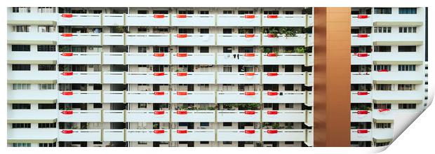 Singapore HDB Flags 2 Print by Sonny Ryse