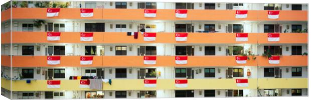 Singapore HDB Flags 5 Canvas Print by Sonny Ryse