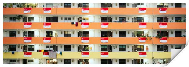 Singapore HDB Flags 5 Print by Sonny Ryse