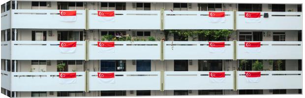 Singapore HDB Flags Canvas Print by Sonny Ryse