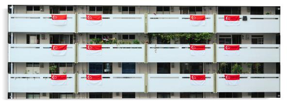 Singapore HDB Flags Acrylic by Sonny Ryse