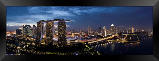 Singapore Marina Bay Sands and City Framed Print by Sonny Ryse