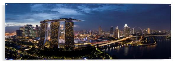 Singapore Marina Bay Sands and City Acrylic by Sonny Ryse