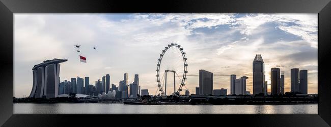 Singapore Skyline SG50 show Framed Print by Sonny Ryse