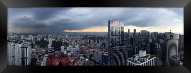 Singapore Stormy City Framed Print by Sonny Ryse