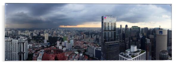 Singapore Stormy City Acrylic by Sonny Ryse