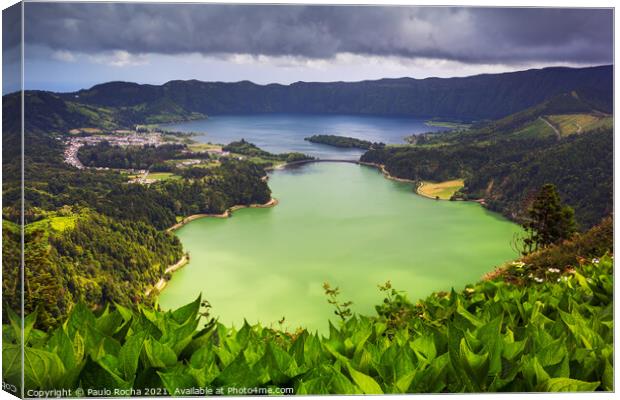 Sete cidades Lagoon, São Miguel, Azores Canvas Print by Paulo Rocha