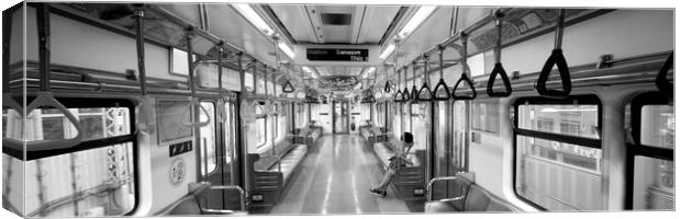 Seoul metro black and white 2 Canvas Print by Sonny Ryse