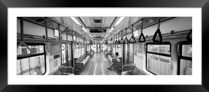 Seoul metro black and white 2 Framed Mounted Print by Sonny Ryse