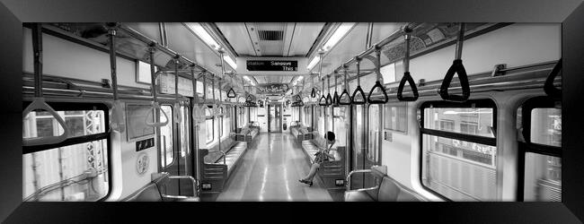 Seoul metro black and white 2 Framed Print by Sonny Ryse