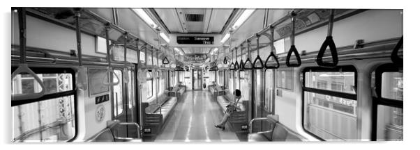 Seoul metro black and white 2 Acrylic by Sonny Ryse