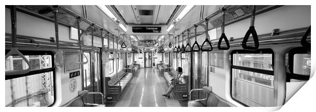 Seoul metro black and white 2 Print by Sonny Ryse