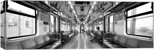 Seoul metro black and white Canvas Print by Sonny Ryse
