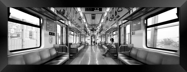 Seoul metro black and white Framed Print by Sonny Ryse