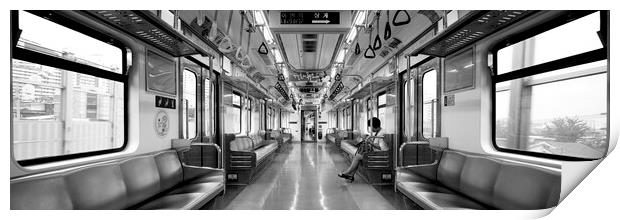 Seoul metro black and white Print by Sonny Ryse