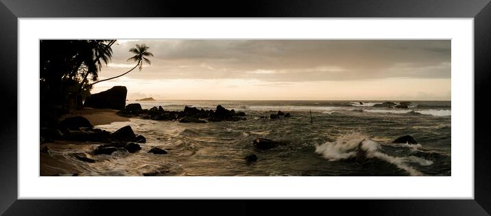 Sri Lanka beach at sunset Framed Mounted Print by Sonny Ryse