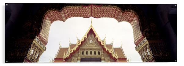 Marble Temple in Bangkok Acrylic by Sonny Ryse