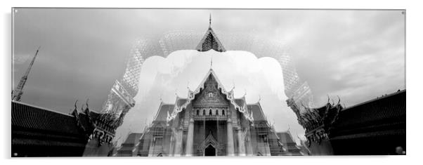 Marble Temple in Bangkok Acrylic by Sonny Ryse