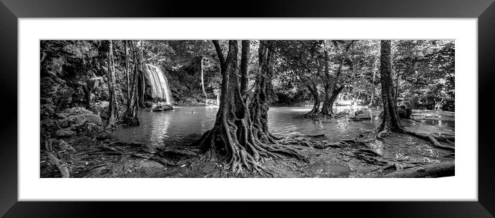 Huai Mae Khamin Waterfall thailand Framed Mounted Print by Sonny Ryse