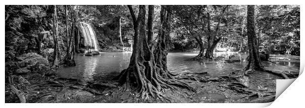 Huai Mae Khamin Waterfall thailand Print by Sonny Ryse