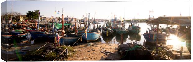 Pran Buri Fishing village thailand 2 Canvas Print by Sonny Ryse