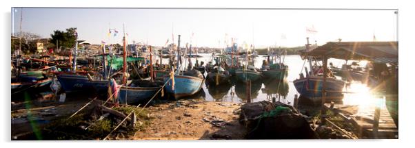 Pran Buri Fishing village thailand 2 Acrylic by Sonny Ryse