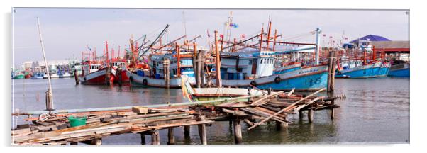Pran Buri Fishing village thailand 5 Acrylic by Sonny Ryse