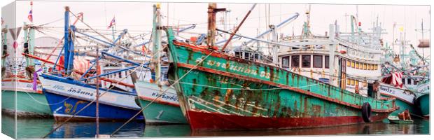 Pran Buri Fishing village thailand 3 Canvas Print by Sonny Ryse