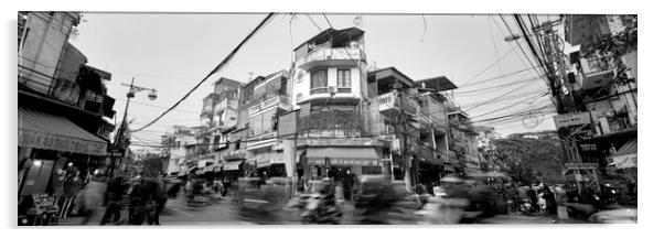 Hanoi Street Scene Vietnam Acrylic by Sonny Ryse